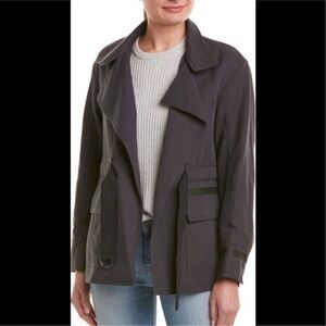 VINCE. Belted Notch Collar Utility Jacket In Slate